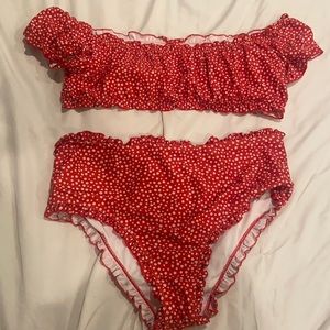 🔥5 for $30 Sale!🔥 SHEIN off the shoulder swimsuit set!